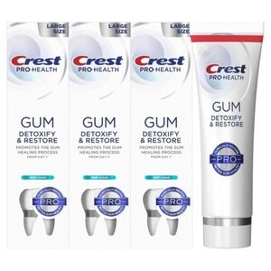3-Pack Crest Gum Detoxify Restore Toothpaste 4.6oz Anticavity Enamel Care Fluori